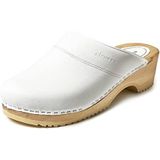 Bighorn - BM03 - Medische Klomp - Wit - Microfiber - Houten Zool