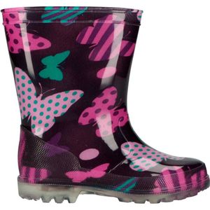 Gevavi Boots Mila Regenlaarzen Kids - LED-lampjes - Paars maat 21