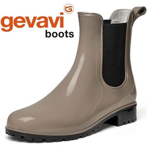 Enkellaars Gevavi 4300 Dames Taupe-Schoenmaat 38