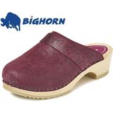 BigHorn - 6006 - Klomp - Rood - Leer - Houten Zool - Open Hiel