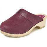 BigHorn - 6006 - Klomp - Rood - Leer - Houten Zool - Open Hiel