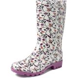 Gevavi - Kids Rose - Regenlaars - Wit - PVC - Bloemenprint