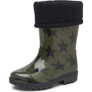 Star PVC Gevoerde Kinderlaars - Groen