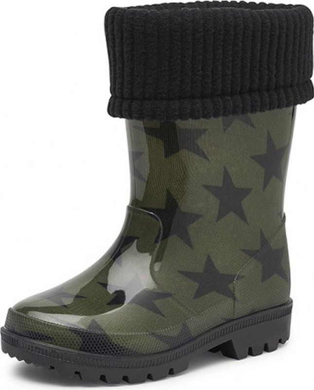 Star PVC Gevoerde Kinderlaars - Groen