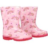 Kinderlaars PVC - kinderlaars roze met LED - CATO - regenboog