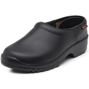 Gevavi - Houston - Schoenklompen - Zwart - Lederen Kap - Waterbestendig