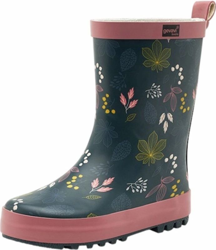 Kinderlaars Fleur blauw - rubberen kinderlaars - Fleur - blauw print