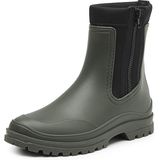Gevavi Boots - Jill dameslaars pvc/neopreen met rits groen