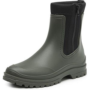 Gevavi Boots - Jill dameslaars pvc/neopreen met rits groen