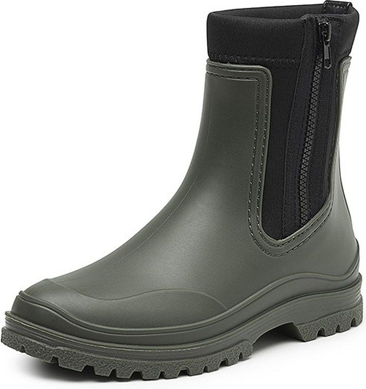 Gevavi Boots - Jill dameslaars pvc/neopreen met rits groen