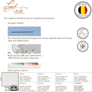 Borduren - Borduurpakket - Wit - 100% Linnen - Inclusief Garen en Naald
