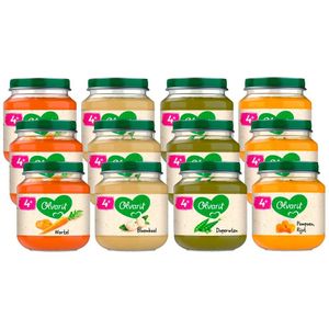 Olvarit Variatiemenu Babymaaltijd 4+ Maanden – 4 Smaken – 12 x 125g