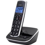 FX-6000 Schnurloses Festnetztelefon - extra große Tasten, einfache Bedienung, Klingelblitzlicht, Klingelton sehr laut einstellbar - Ideal für Senioren geeignet