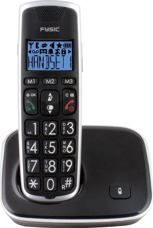 Fysic FX 6000 Big Button Dect Telefoon Zwart