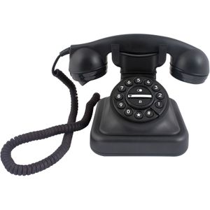 Fysic Graham - Retro Telefoon Vaste Lij - Zwart