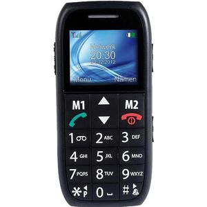 Fysic FM-7500 Seniorentelefoon met extra grote toetsen en tafellader, telefoon met grote toetsen voor senioren, zwart