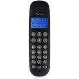 Profoon PDX Telefoon, DECT 300, draadloos, Gap-compatibel, uitbreidbaar, compatibel met hoorapparaten, handsfree-functie, telefoonboek, zwart