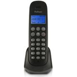 Profoon PDX Telefoon, DECT 300, draadloos, Gap-compatibel, uitbreidbaar, compatibel met hoorapparaten, handsfree-functie, telefoonboek, zwart