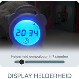 Alecto BC-100 - Slaaptrainer voor kinderen - Kinderwekker met Nachtlamp en Wekker - Wit