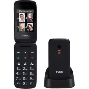 Fysic FM-9760 senioren klaptelefoon - Zwart