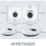 Alecto DBX-115 - Full Eco DECT Babyfoon - Wit/Antraciet