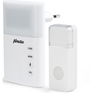 Alecto - ADB-19 - Draadloze Deurbel - Wit - Met Flitslicht