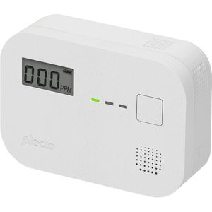 Alecto COA3910 Koolmonoxidemelder met display - 10 jaar sensor - Voldoet aan Europese norm EN50291 - Wit