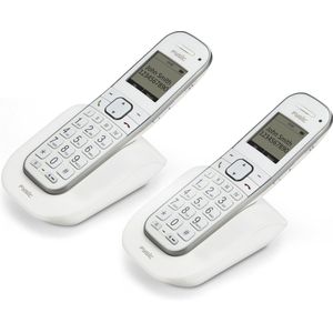 Fysic FX-9000 DUO Senioren DECT telefoon - Extra luid gespreksvolume voor slechthorenden - Wit