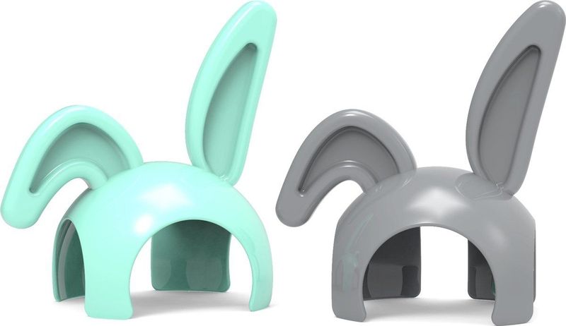 Alecto - DIVM-Oortjes - Grijs - 2 Stuks