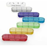 Fysic FC-53 Pillendoos - 7 doosjes voor iedere dag van de week - transparant met dag-doosjes