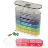 Fysic FC-53 Pillendoos - 7 doosjes voor iedere dag van de week - transparant met dag-doosjes