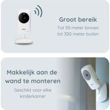 Alecto - DVM-64 - Babyfoon met Camera - Wit - 2.4" Scherm