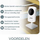 Alecto - DVM-64 - Babyfoon met Camera - Wit - 2.4" Scherm
