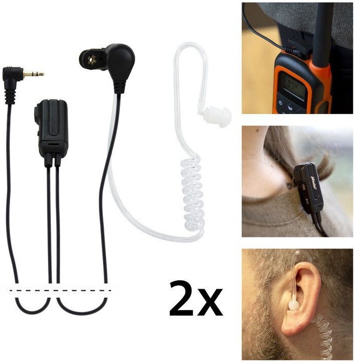 Alecto FRH-10 DUO Headset - Walkie Talkies Portofoons - 2 Stuks - Wit-Zwart