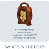 Alecto BC-100 MONKEY - Slaaptrainer voor kinderen - Kinderwekker met Nachtlamp en Wekker - Aap