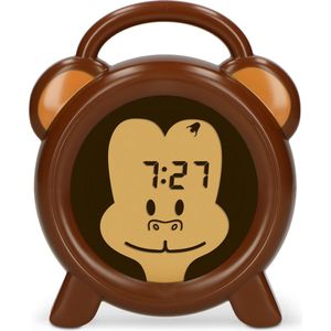 Alecto BC-100 MONKEY - Slaaptrainer voor kinderen - Kinderwekker met Nachtlamp en Wekker - Aap