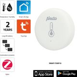 Alecto - SMART-TEMP10 - Smart Zigbee Temperatuur- en Vochtigheidssensor - Wit - Huisautomatisering