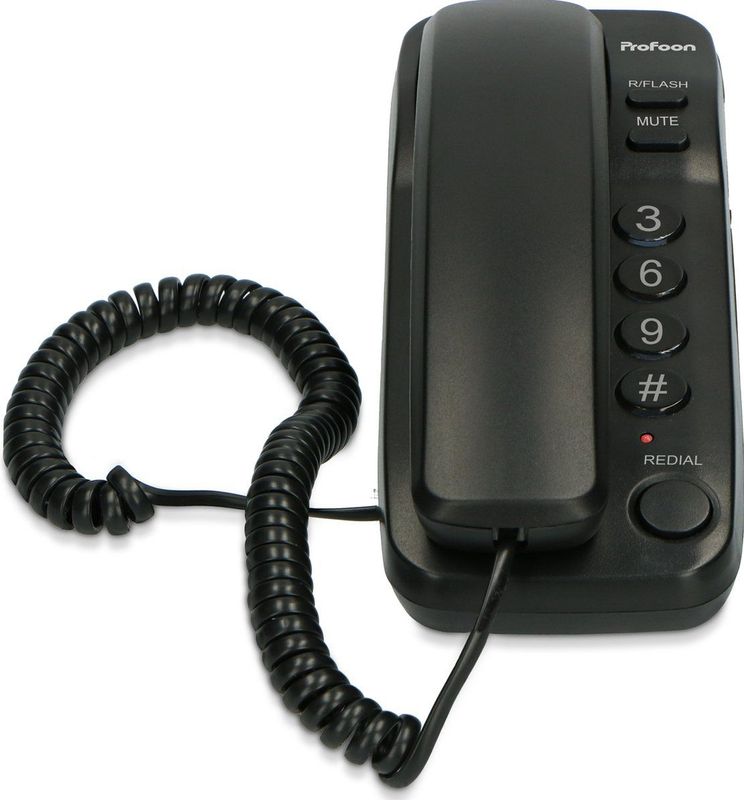 Profoon TX-115 Huistelefoon | Klassiek desk model | Zwart