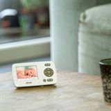 Alecto - DVM-71+DVM-71C - Babyfoon - Wit/Taupe - 2 Camera’s - 2.4' Kleurenscherm