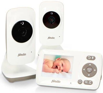 Alecto - DVM-71+DVM-71C - Babyfoon - Wit/Taupe - 2 Camera’s - 2.4' Kleurenscherm