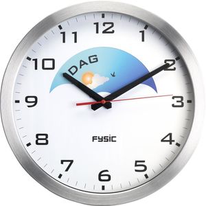 Fysic FK150 - Analoge Dementieklok - Dag en Nacht aanduiding - 30 cm