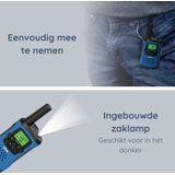 Alecto FR175BW Walkie Talkie - Set van 2 - Bereik 7 km - Blauw/Zwart