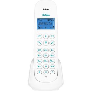 Profoon PDX - DECT-telefoon 300BW – draadloze telefoon – uitbreidbaar – compatibel met hoortoestellen – handsfree – telefoonboek – blauw