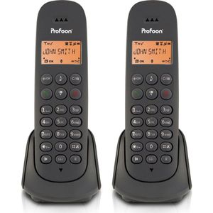 Profoon PDX620 - DECT telefoon met 2 handsets, zwart