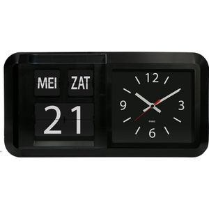 Fysic FK850 - Grote Dementieklok - Analoog - Datum en Tijd - 30 cm - Zwart