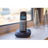 Profoon PDX-1100 DECT telefoon - 1 Handpost - Duidelijk verlicht display - Zwart