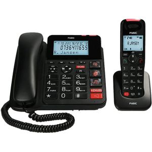 Senioren DECT Telefoon Combo met Antwoordapparaat Fysic FX-8025