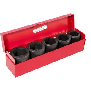 Airpress - Impact Doppenset - 5-delig - Chroom Molybdeen - Inclusief Opbergbox