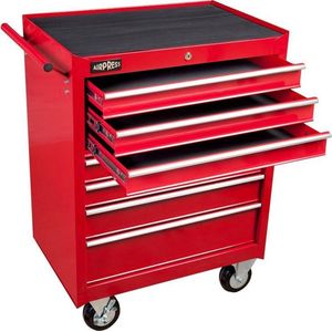 AIRPRESS - Gereedschapswagen - Rood - 7 Laden - Professionele Uitvoering