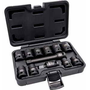 Airpress - Doppenset - 12-delig - 1/2'' - Inclusief Verlengstuk en Gewrichtstuk